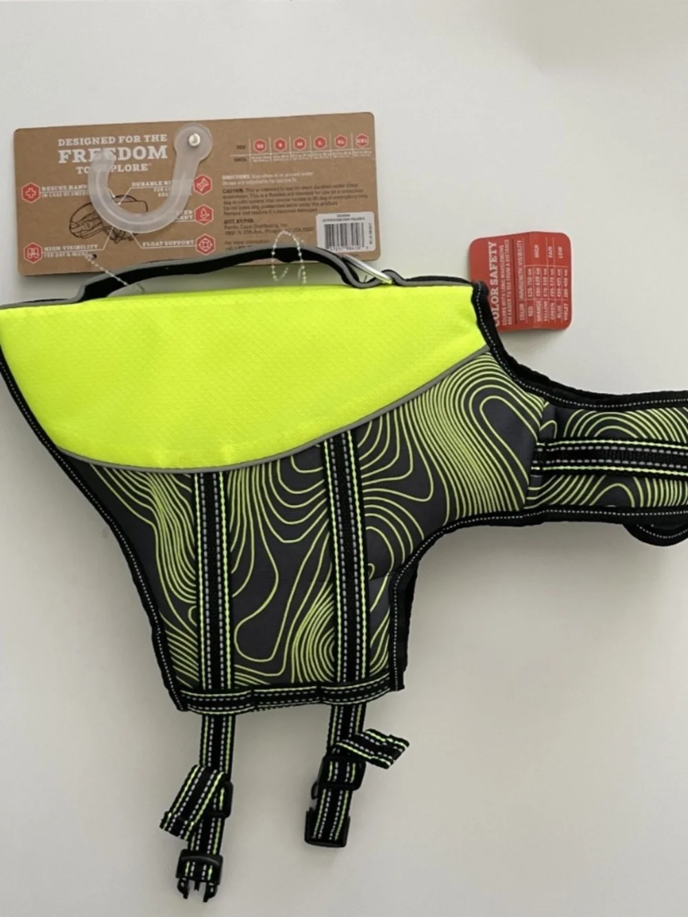 NWT Arcadia Trail Dog Life Jacket Small High Visibility Flotation Aid Vest